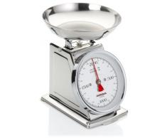 GASTROBACK 30102 Classic Waage, 2 kg, Küchenwaage, analog, mit Wiegeschale, poliert, Edelstahl Silber