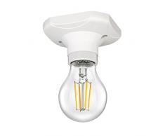 ledscom.de LED Deckenleuchte Elektra eckig inkl. E27 Lampe 380lm warm-weiß