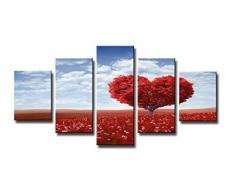 Visario Leinwandbild, rot blau weiß