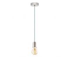 EGLO YORTH Hängeleuchte, Stahl, 60 W, nickel-matt