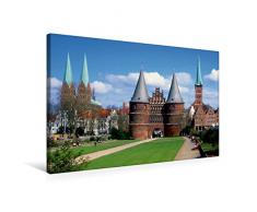 Calvendo Premium Textil-Leinwand 75 cm x 50 cm quer, Hansestadt LÃ¼beck | Wandbild, Bild auf Keilrahmen, Fertigbild auf echter Leinwand, Leinwanddruck Orte Orte