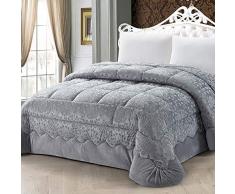 PETTI Artigiani Italiani → Steppdecke Doppelbett Matrimoniale (260x270 cm) Rosa Grigio