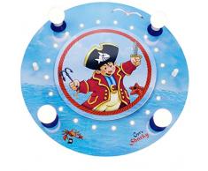 Elobra Kinderzimmerlampe Captn Sharky sticht in See, Deckenleuchte, Holz blau, 130834