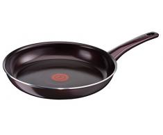 Tefal C40204 Pfanne (24 cm, keramikversiegelt, Aluminium) aubergine