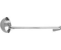 FMprofessional Schöpflöffel 35 cm / 177 ml Calculate, Schöpfkelle aus Edelstahl, Suppenlöffel mit Funktionsteil (Farbe: Silber), Menge: 1