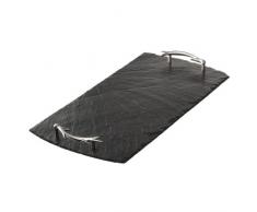 The Just Slate Company Großes Serviertablett mit Geweihgriffen