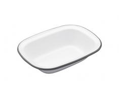 Kitchen Craft Auflaufform Living Nostalgia oval 20cm in weiß/grau, Porzellan, 28 x 28 x 30 cm