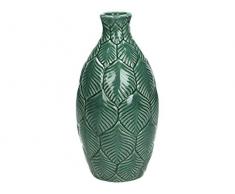 Vase Leaf - Keramik - Grün - 10x10x20cm
