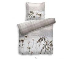 Heckett Lane Bettwäsche 100% Baumwolle Troy 135x200 (80x80) Naturell