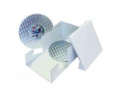 PME Runde Tortenplatte und Tortenschachtel 35 cm, Kunststoff, Weiß, 35 x 35 x 15.2 cm