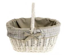 e-wicker24 Einkaufskorb aus Weide, Korb, beige, 42 x 29 x 34 cm
