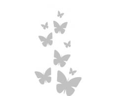 INDIGOS 4051095015208 Wandtattoo w183 Schmetterlinge 120 x 65 cm, silber