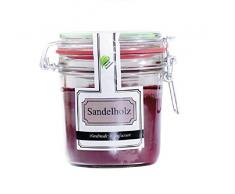 Parfüme Boutique Duftglas-L-Sandelholz Duftkerze im Vintage Glas, bordaux, 13 x 13 x 12 cm