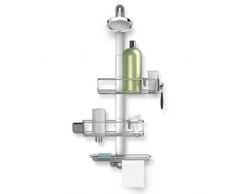 simplehuman, einstellbarer Duschcaddy plus, Edelstahl + eloxiertes Aluminium, 5 Jahre Garantie