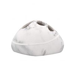 RIDDER 22190201 Zahnbürstenbecher Little Rock weiß-marmoriert, Poly Resin