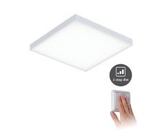 Paulmann 79820 LED Panel Velora eckig incl. 1x12 Watt dimmbar Deckenlampe Weiß matt Lichtpanel Metall Deckenlicht 3000 K, 12 W, 225mm