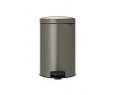 Brabantia Treteimer mit Inneneimer aus Kunststoff, stahl, Platinum, 20 Liter