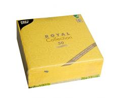 Papstar, 50 Servietten ROYAL Collection 1/4-Falz 40 cm x 40 cm gelb Casali, #84881