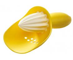 Joseph Joseph - Zitronenpresse mit Spritzschutz und Kernauffänger - gelb/weiß