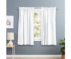 AmazonBasics wärmeisolierender Verdunkelungsvorhang, 2 Stück, 117 x 137 cm (BxL), Weiß