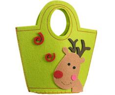 WeRChristmas 22 cm Rentier, Geschenktüte Geschenk Weihnachten Dekoration, Mehrfarbig