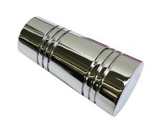GARDINIA Endknöpfe für Gardinenstangen, 2 x Endstück Apollo, Serie Chicago, Metall, Chrom, Durchmesser 20 mm