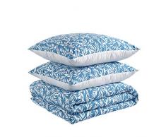 AmazonBasics – Bettwäsche-Set, 100 % Baumwolle, 200 x 200 cm / 80 x 80 cm, Weide