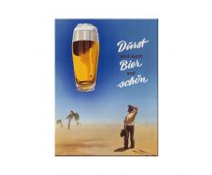 Nostalgic-Art 14117 Open Bar - Bier Durst, Magnet 8x6 cm