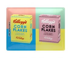 Nostalgic-Art 23256 Kelloggs-Packaging Pop Art | Retro Vintage-Schild | Wand-Dekoration | Metall | 30x40 cm Blechschild 30 x 40 cm, Bunt, 30 x 40 x 0.2 cm