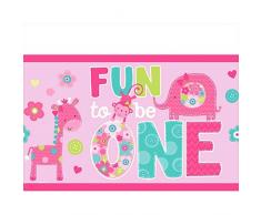 amscan Wild at One Girl s ersten Geburtstag Kunststoff Tischdecke