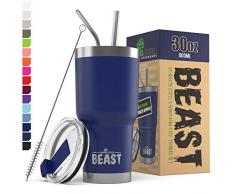 Greens Steel New Beast Tumbler Edelstahl Vakuum Isoliert Rambler Kaffee Tasse Doppelwandige Reise Fläschchen (30oz, Königsblau)