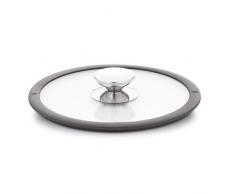 Berndes 007588 Glasdeckel mit schwarzem Silikonrand 28 cm