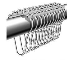 SENHAI Duschvorhang Haken aus Edelstahl, rostfrei und korrosionsfrei, Satz von 12 Ringe