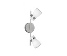 Reality Leuchten Strahler, Metall, nickel matt, 8 x 27.5 x 16 cm