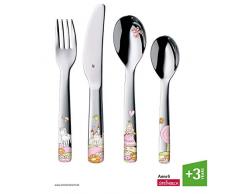 WMF Prinzessin Anneli Kinderbesteck, 4-teilig, ab 3 Jahren, Cromargan Edelstahl poliert, spülmaschinengeeignet, farb- und lebensmittelecht