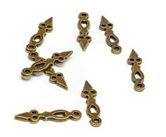 Unlimited 26 x 6,5 cm, Metall, Wanduhr, altgold, 10 Stück