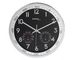 Technoline, WT 7981 Wanduhr, Ã 30cm, silber-schwarz