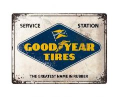Nostalgic-Art 23241, Goodyear-Logo White, Blechschild 30x40 cm, Metall, Bunt, 30 x 40 x 0.2 cm