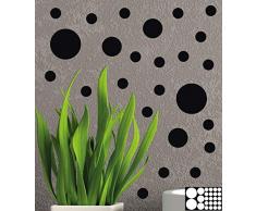 Kleb-drauf 25 Punkte/Rot - matt - Aufkleber zur Dekoration von WÃ¤nden, Glas, Fliesen