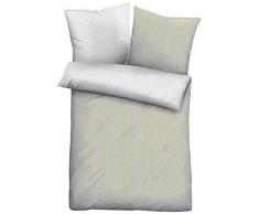 biberna 0840500 Melange-Flanell Uni Bettwäsche Garnitur mit Kopfkissenbezug mit Paspel (Baumwolle) 1x 135x200 cm + 1x 80x80 cm, burgunder