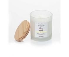 Ritzenhoff Aroma Naturals Nature Duftkerze, Glas, Gelb, Milchig, 8 x 8 x 10 cm