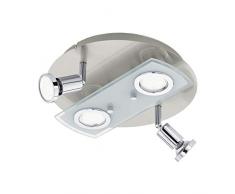 EGLO PAWEDO 1 Wand- / Deckenleuchte, Stahl, 12 W, nickel-matt, chrom