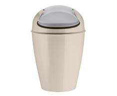 koziol Schwingdeckeleimer 12 L Del M, Kunststoff, solid taupe, 29 x 29 x 44,5 cm
