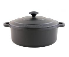 Chasseur Runder Schmortopf aus Gusseisen 26 cm/5,0 l, Matt Black