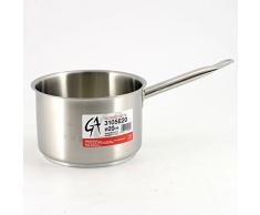 Pentole Agnelli Edelstahl 18/10 Kasserolle Hohe mit Griff 20 cm stahl