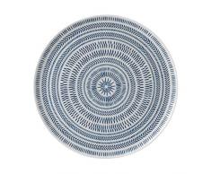Royal Doulton Ellen Degeneres Dark Blue Servierplatte 32 cm Chevron, dunkelblau, Porzellan, 34 x 4.2 x 35.6 cm