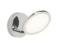 Brilliant Pluto LED Wandspot Wandstrahler schwenkbar chrom/weiß 500 Lumen, LED integriert