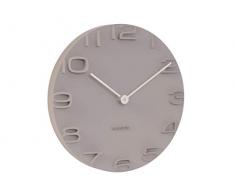 Karlsson On The Edge Uhr, Wanduhr, Kunststoff, Grau, One Size