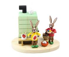 Hasen am Ofen, Osterhase Holz, Erzgebirge Richard Glässer Seiffen, 13073