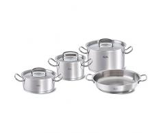 Fissler original-profi collection / Edelstahl-Topfset, 4-teilig, Kochtopf-Set, Töpfe mit Deckel, Induktion, alle Herdarten (2 Kochtöpfe, 1 Bratentopf, 1 Servierpfanne -deckellos)